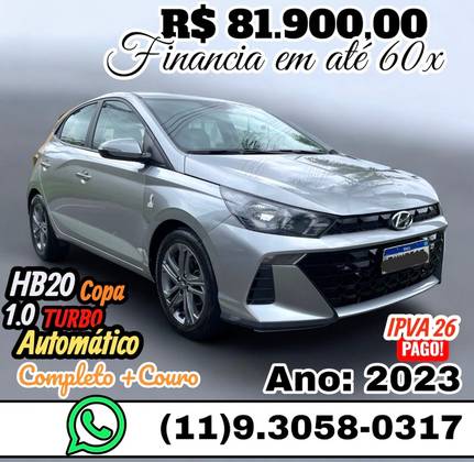 HYUNDAI HB20 1.0 TGDI FLEX COPA DO MUNDO DA FIFA QATAR 2022 AUTOMÁTICO HYUNDAI HB20 1.0 TGDI FLEX COPA DO MUNDO DA FIFA QATAR 2022 AUTOMÁTICO